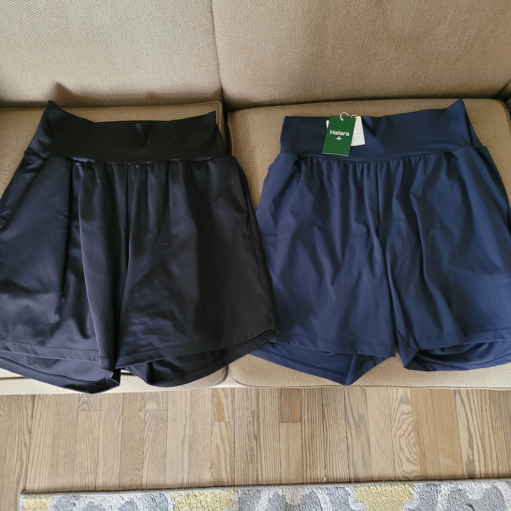 HALARA Women's Athletic Shorts in Black and Navy